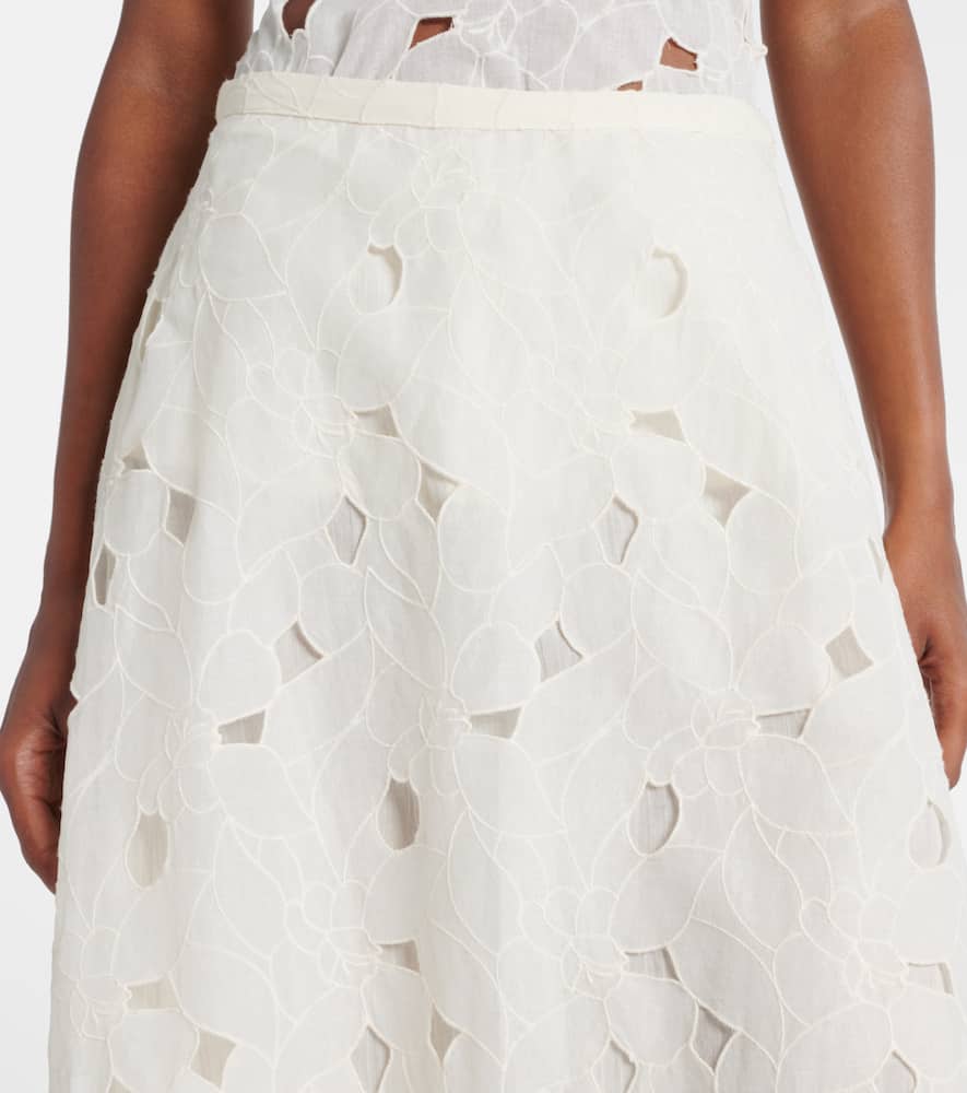 Caro cotton organdy maxi skirt