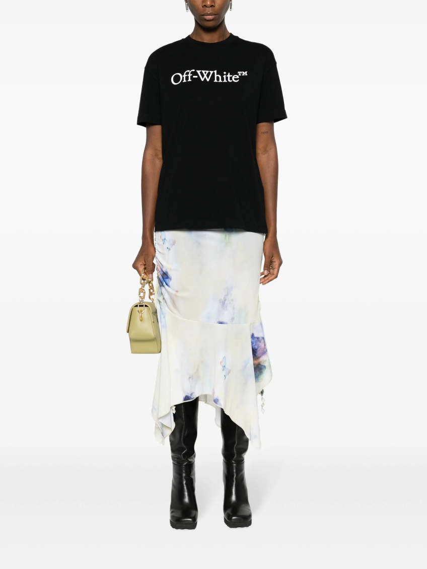 Bookish logo-print cotton T-shirt - Black