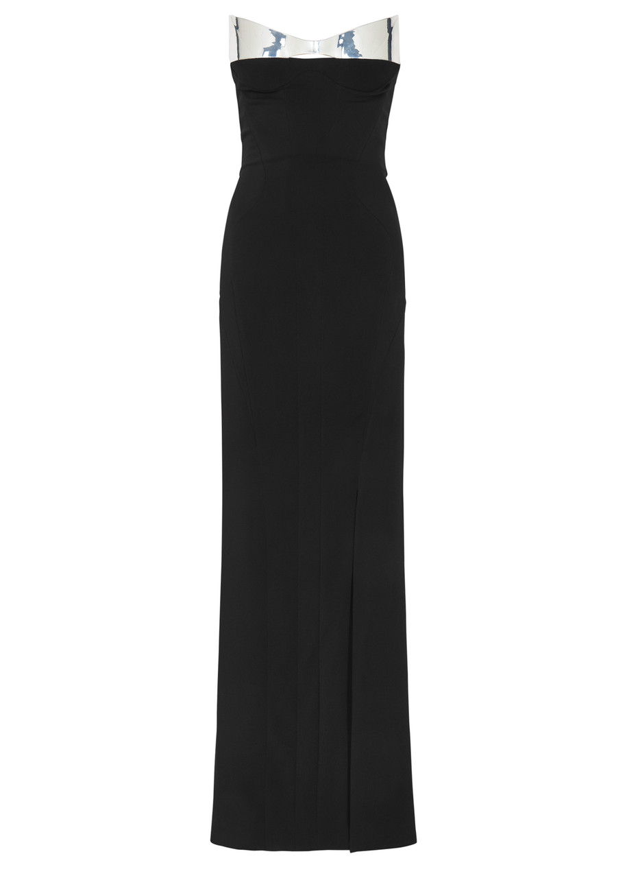 Strapless Panelled Maxi Dress