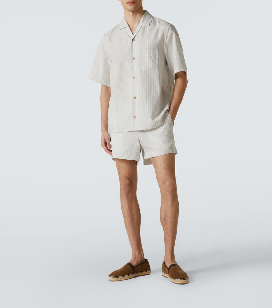 Striped bowling shirt