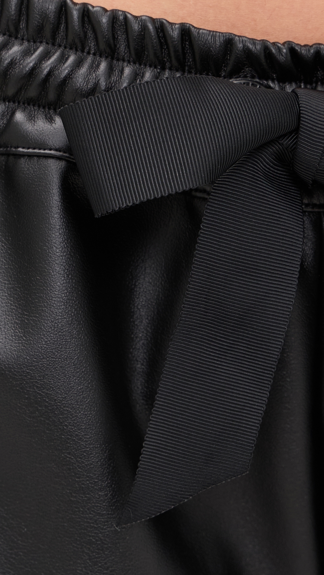 June Faux Leather Shorts Black