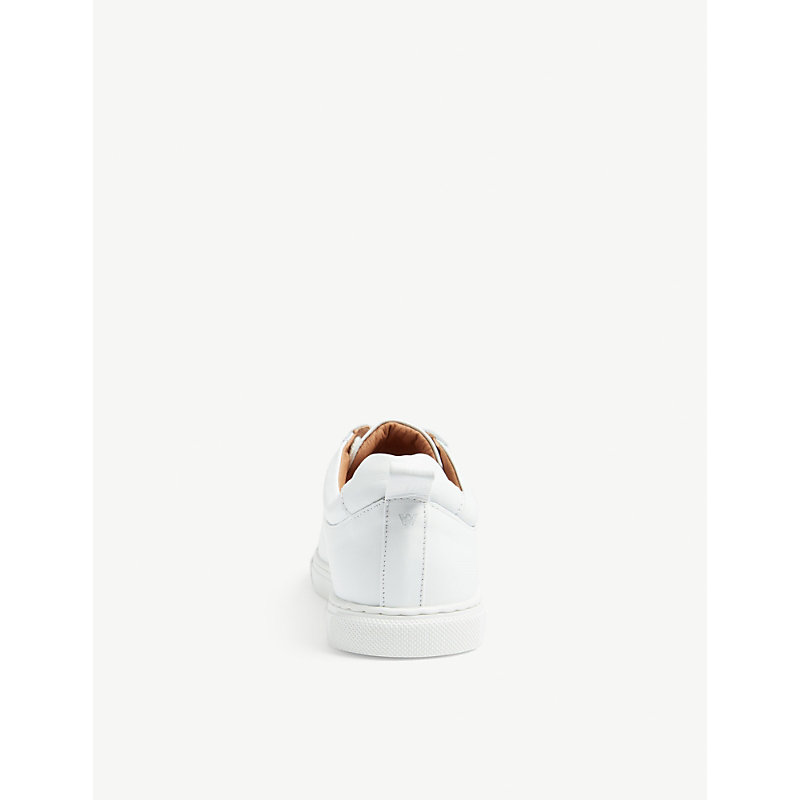 Womens White Koki Leather Trainers