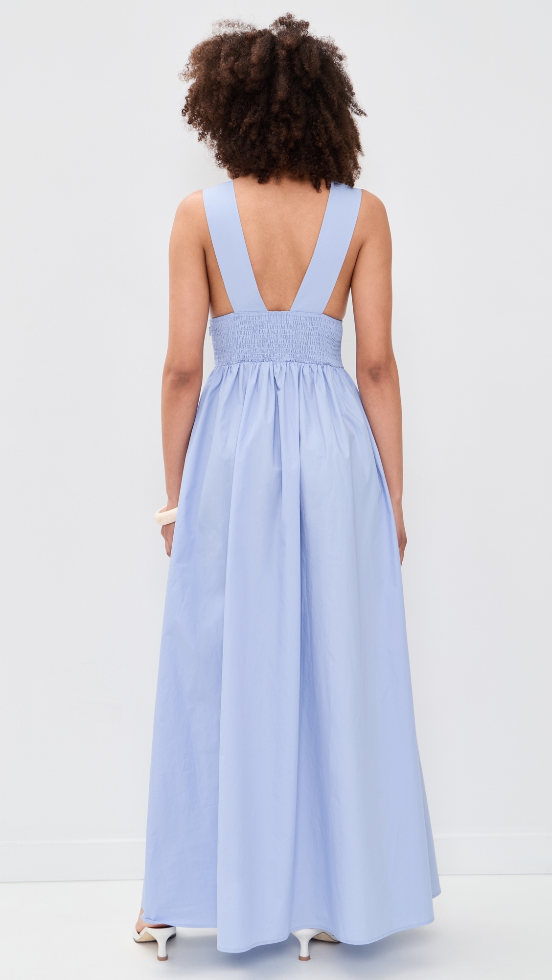 Poplin Cross Back Dress Frosty