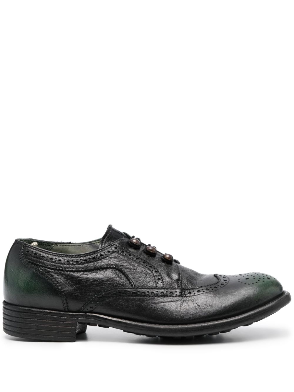 Calixte 035 perforated leather oxfords - Black