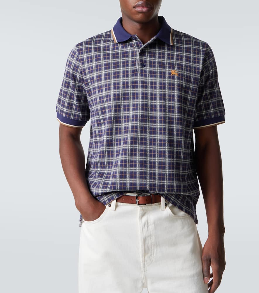 Checked polo shirt