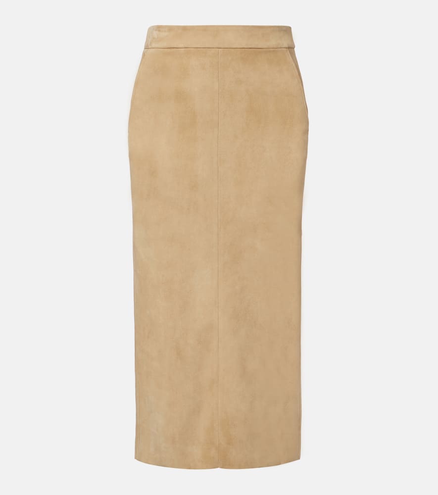 Taylor suede pencil skirt