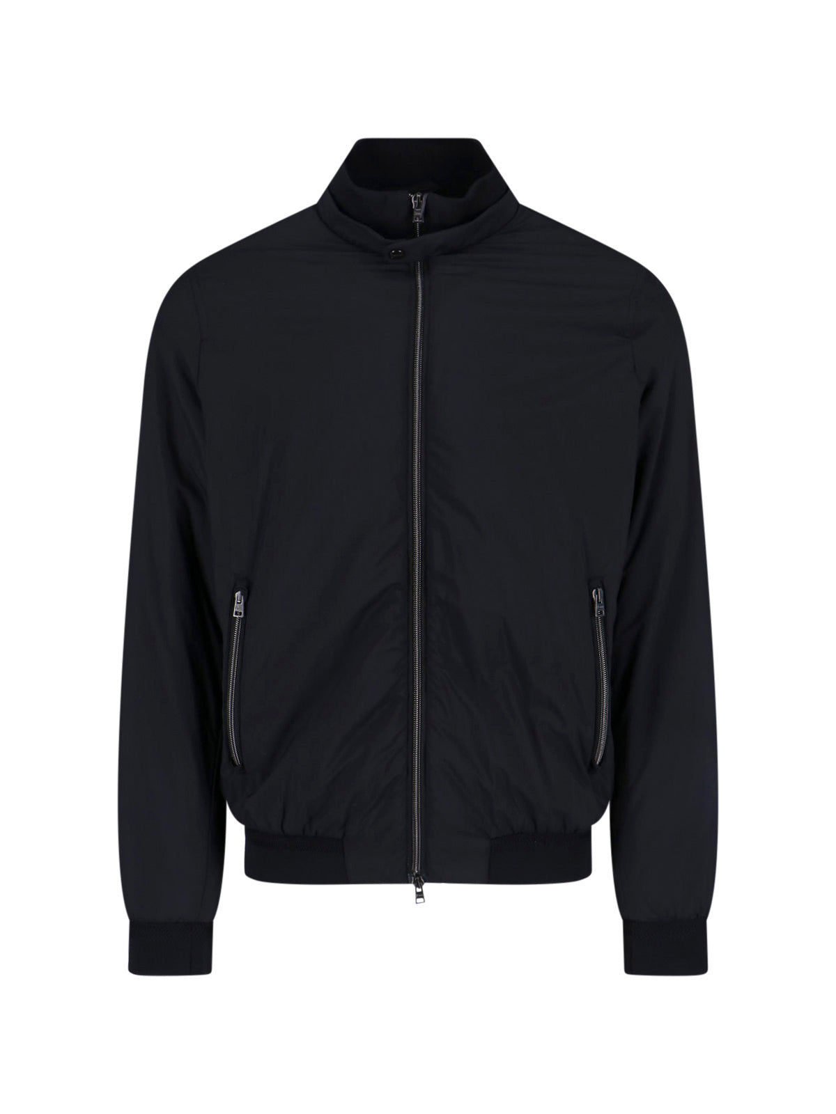 Polished Quilted Tech Jacket with Stretch-Knit Trim
