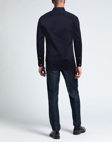 Man Shirt Midnight blue Size 15 ¾ Cotton, Polyester, Elastane