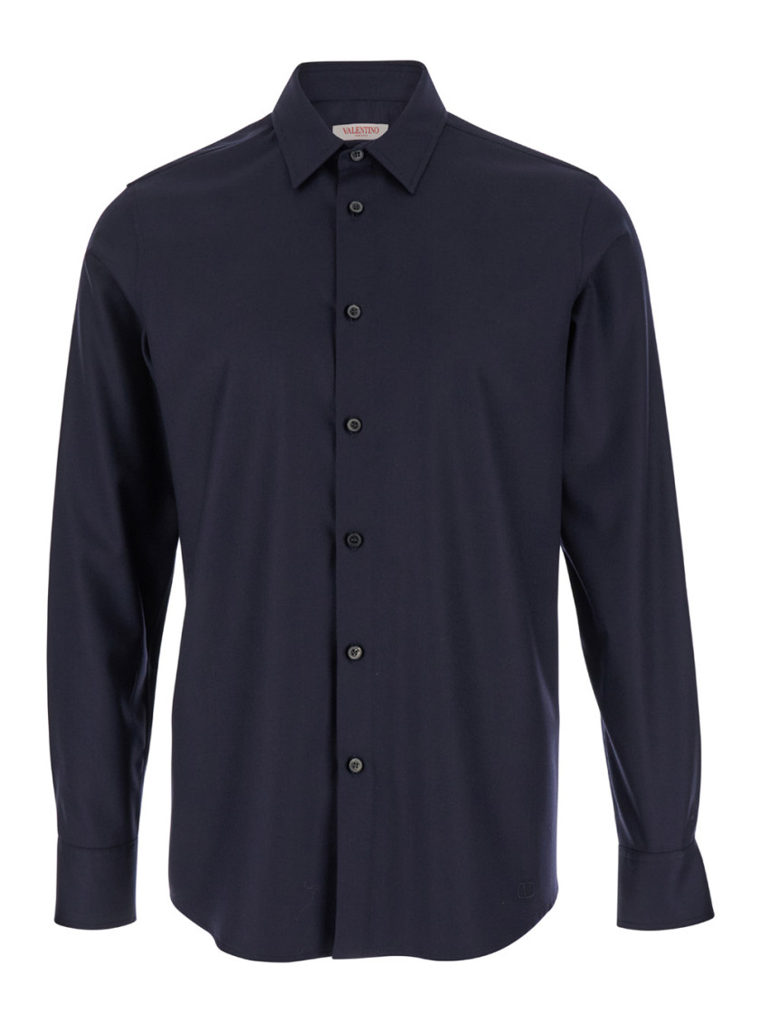 Navy Blue Classic Collar Shirt