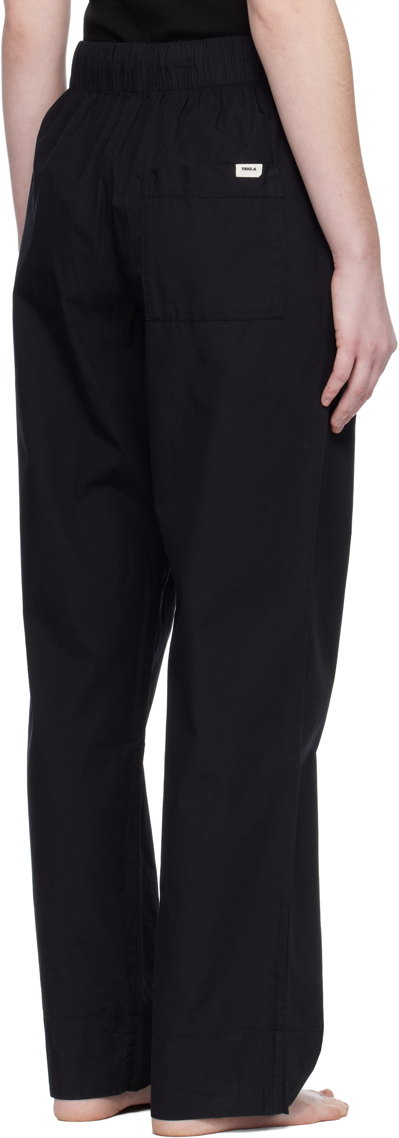 Black Poplin Pyjama Pants