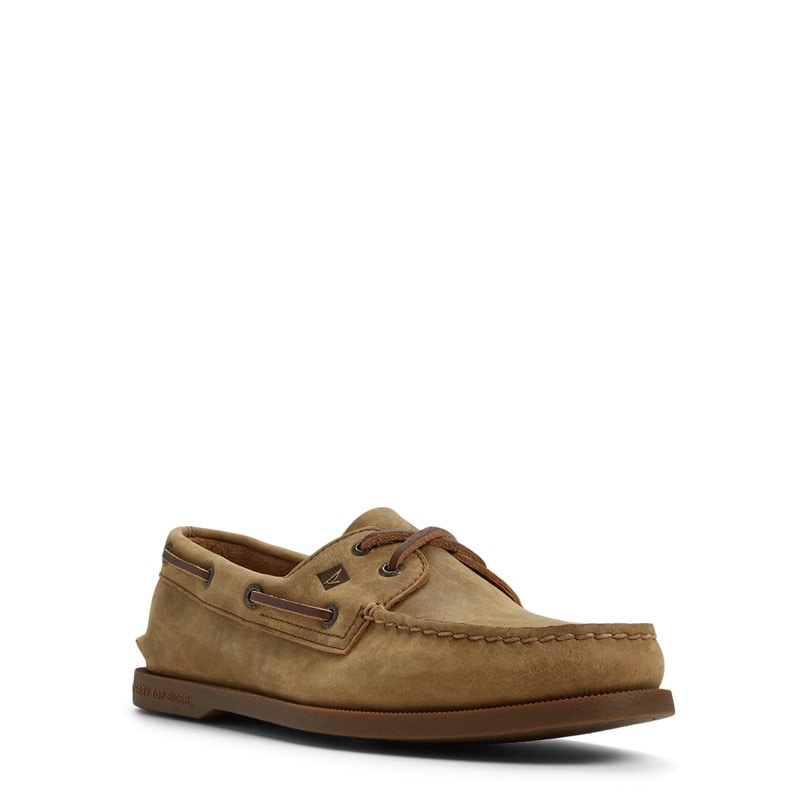 Men's Authentic Original 2 Eye Leather Boat Shoes (Tan)