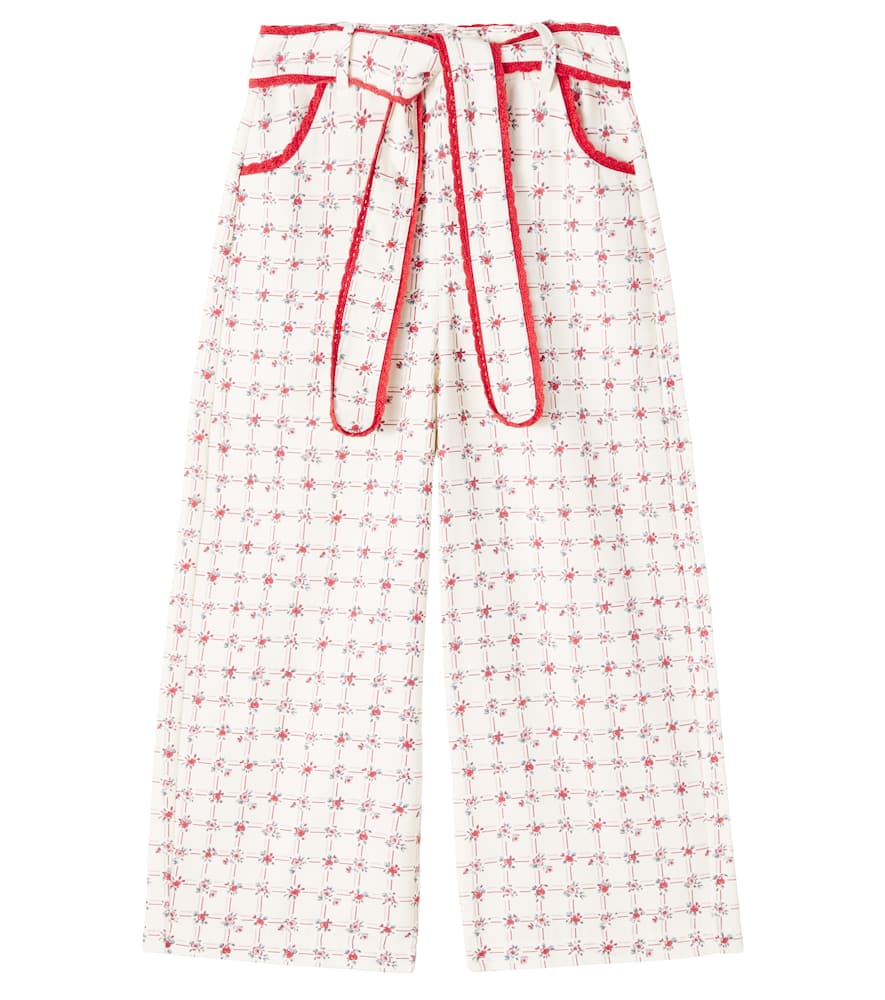 Lissy floral cotton straight pants