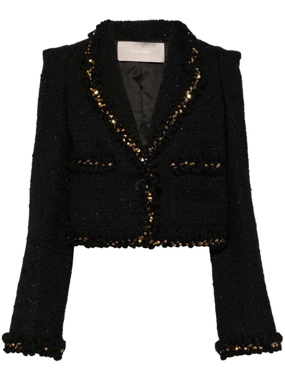 Sequin tweed jacket - Black