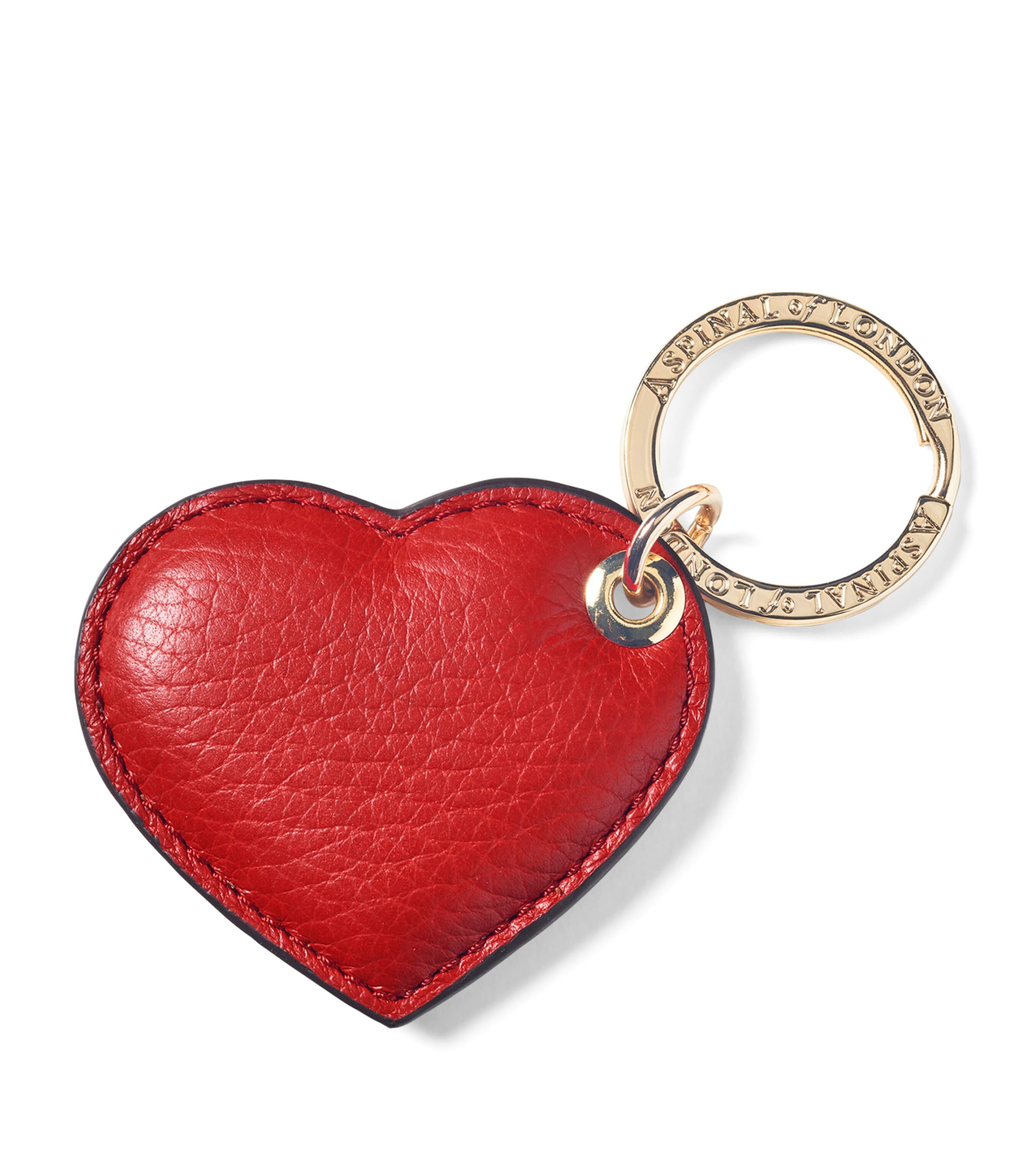 Leather Heart Keyring