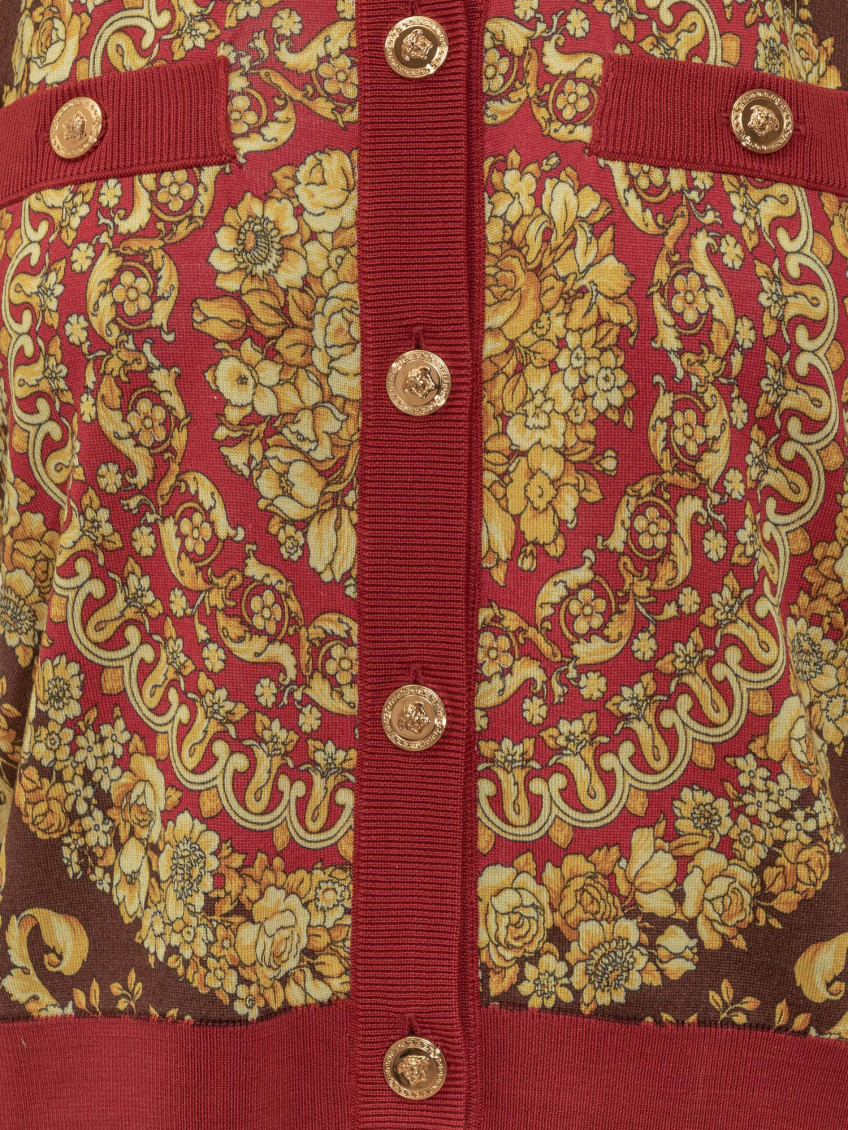 Baroque Silk Knit Cardigan
