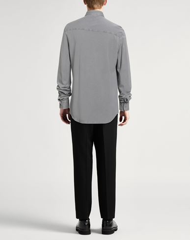 Man Shirt Grey Size 46 Cotton