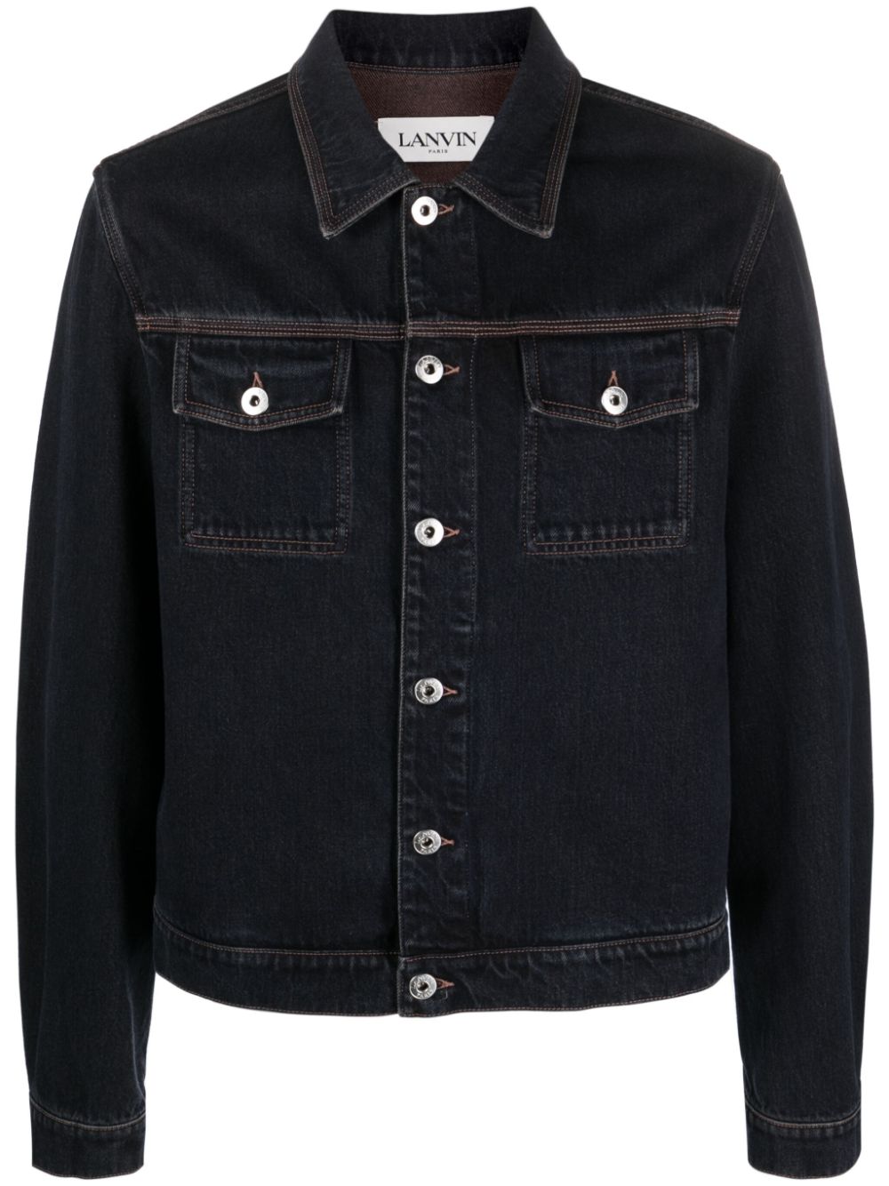 Button-fastening denim jacket - Blue