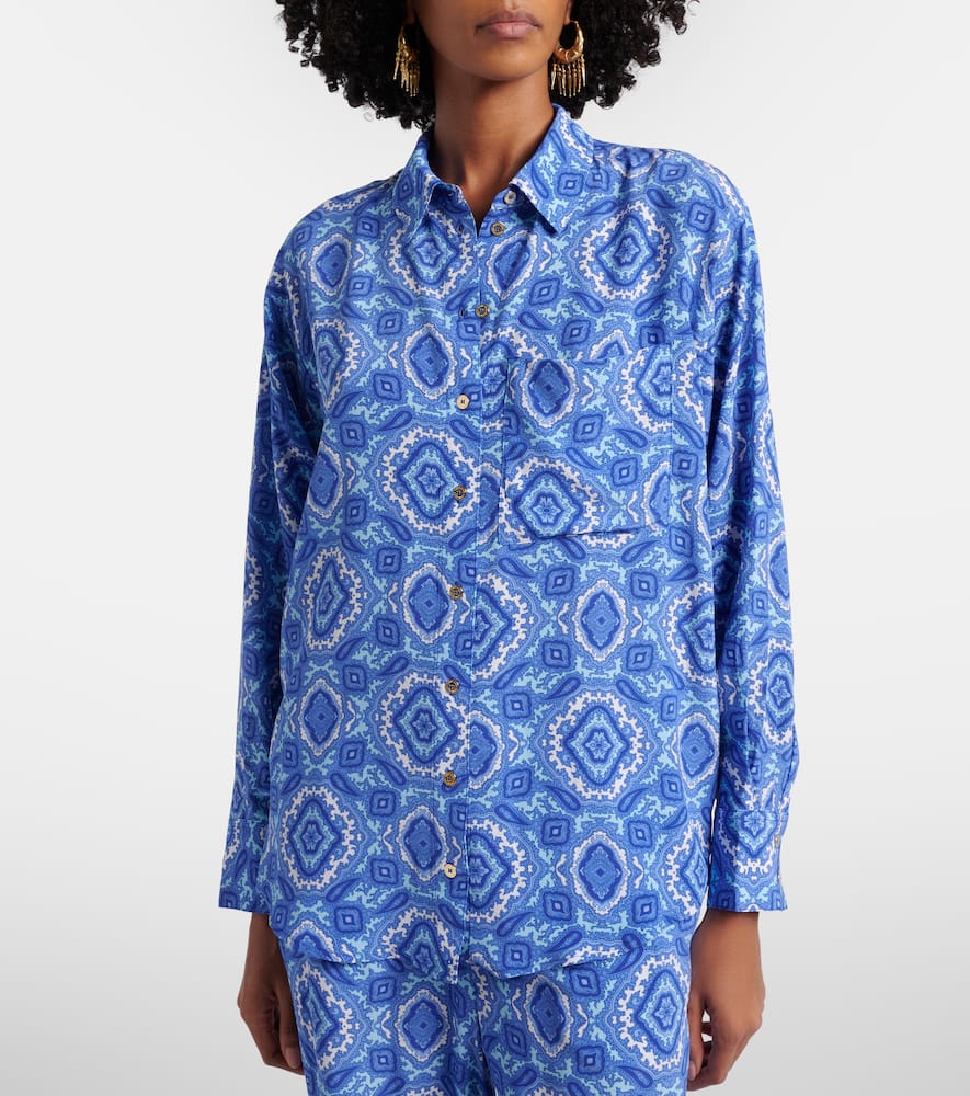 Mykonos printed silk shirt