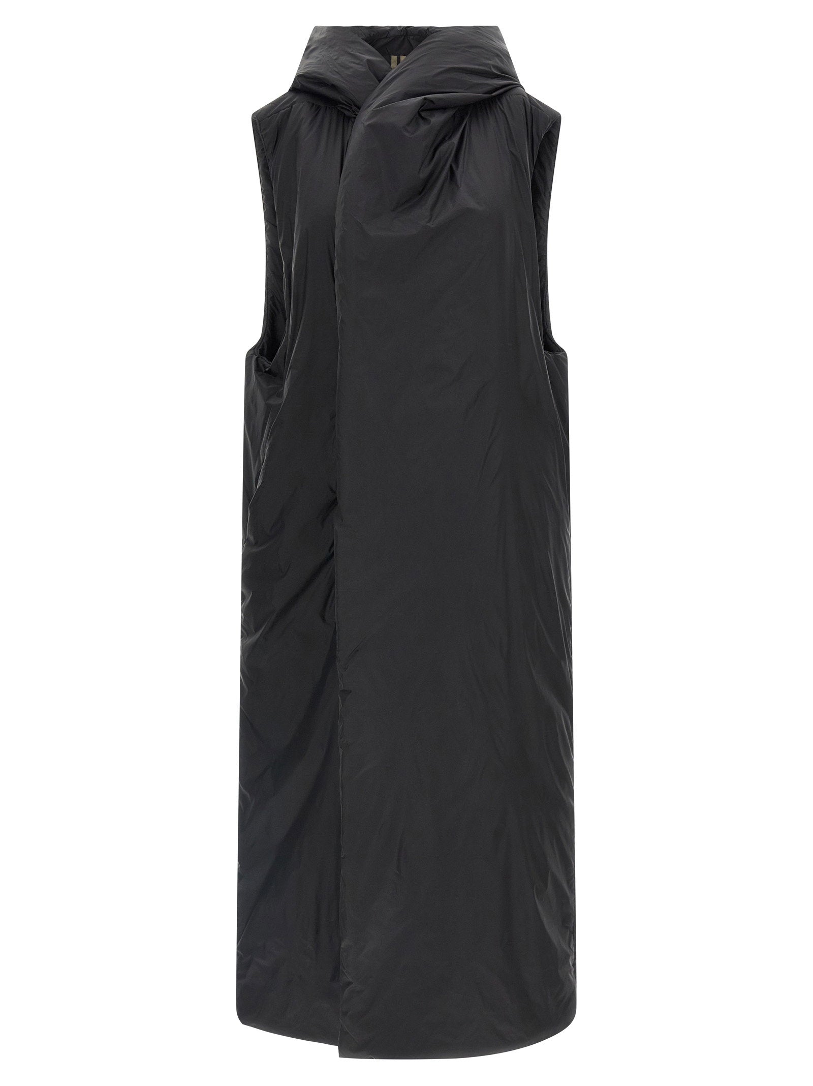 Padded Nylon Vest — Black