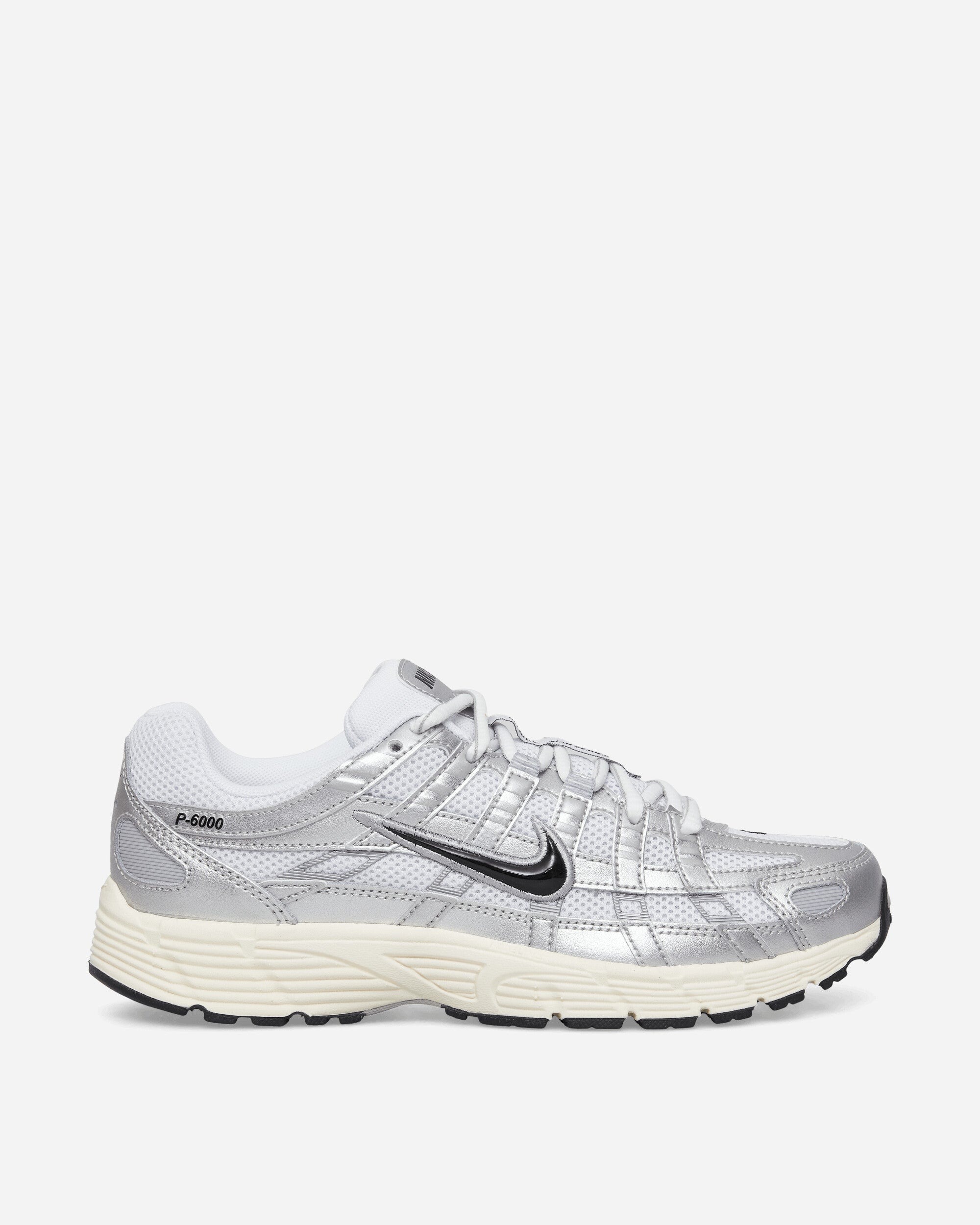 Nike P-6000 Sneaker in White/Black/Silver