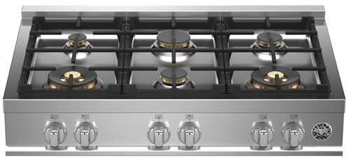 Bertazzoni Master 36" Liquid Propane Rangetop MAST366RTBXTLP