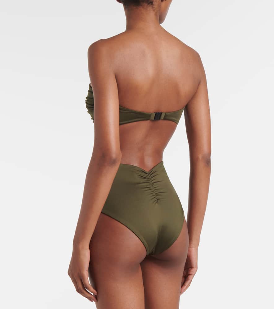 Johanna Ortiz Sea Sprite gathered bandeau bikini top