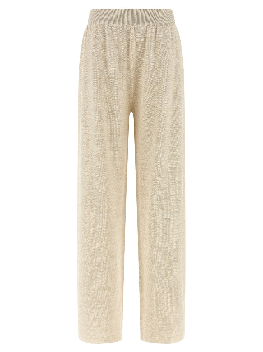 Lamé Thread Trousers Pants Gold