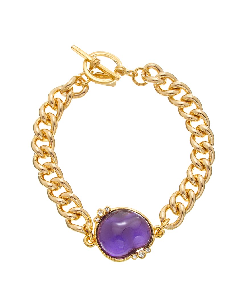 Kenneth Jay Lane 22K Plated Link Toggle Bracelet