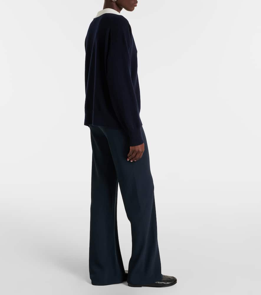 Vince Wool and cashmere-blend polo sweater