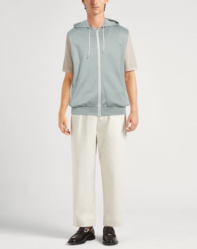 Platinum Man Cardigan Light green Size S Cotton, Polyamide