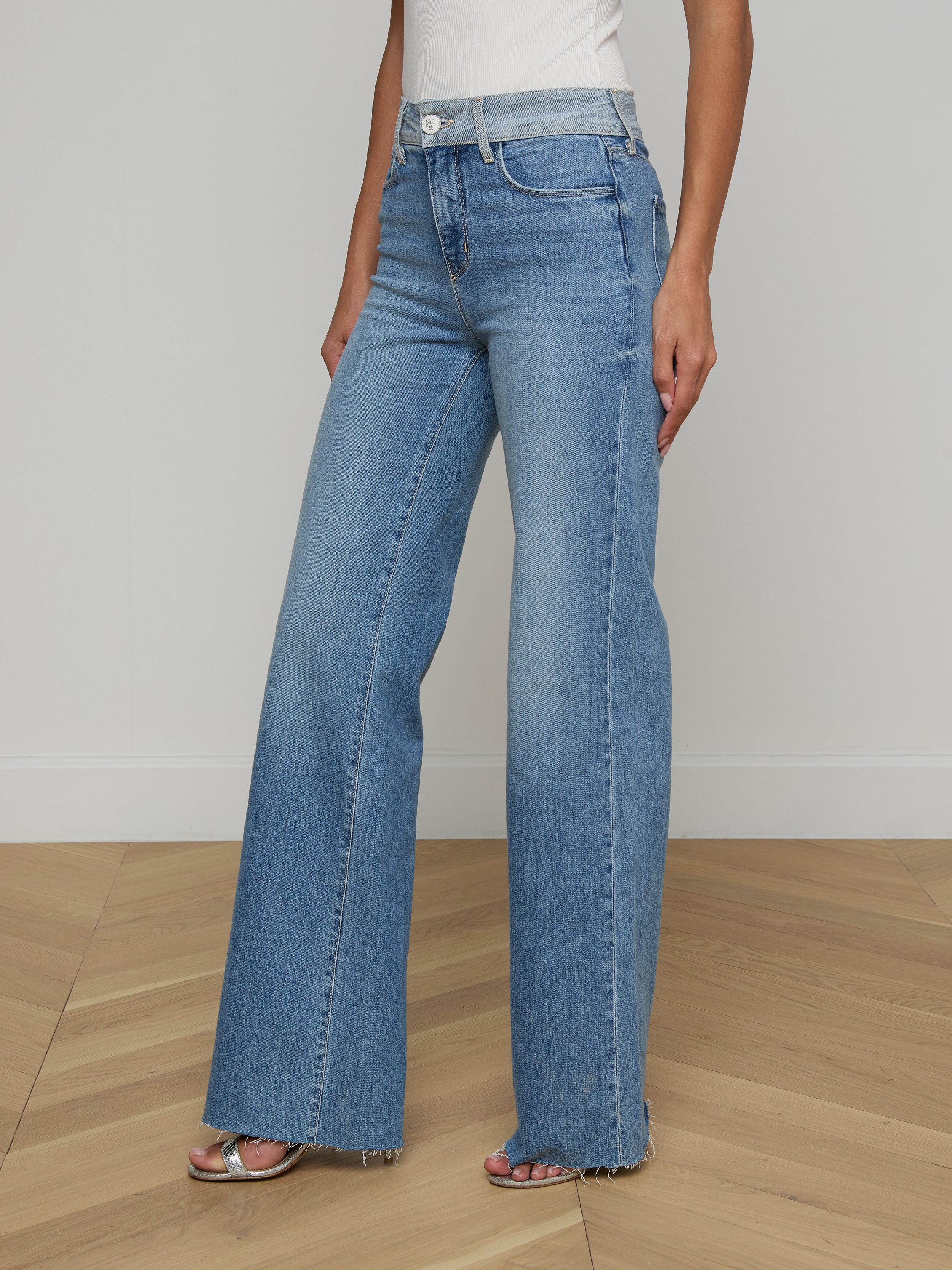 Louane Wide-Leg Flare Jean In Bexley