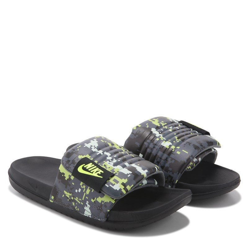 Men's Offcourt Adjust Slide Sandals (BLACK/VOLT/GREY)