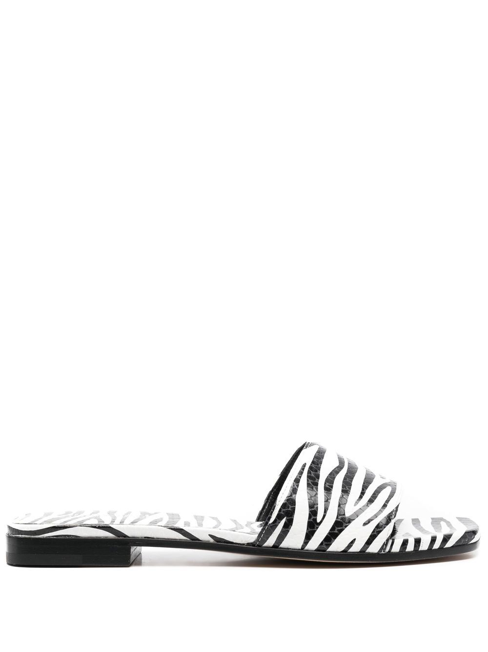 Rosa zebra-print sandals - Black