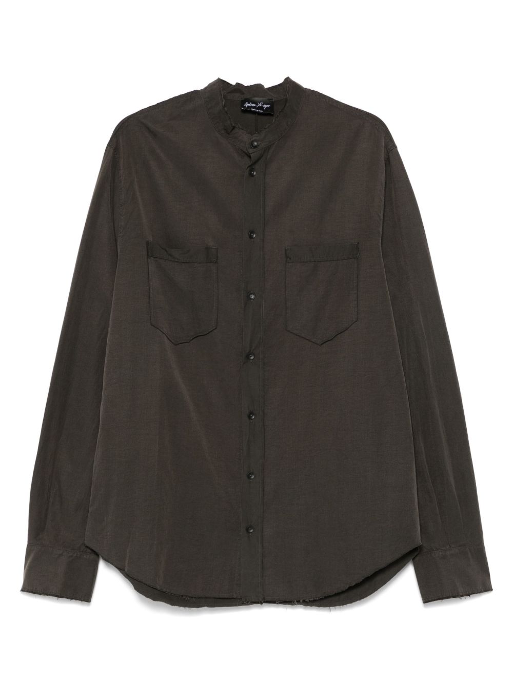 Andrea Ya'aqov mock-neck shirt - Brown