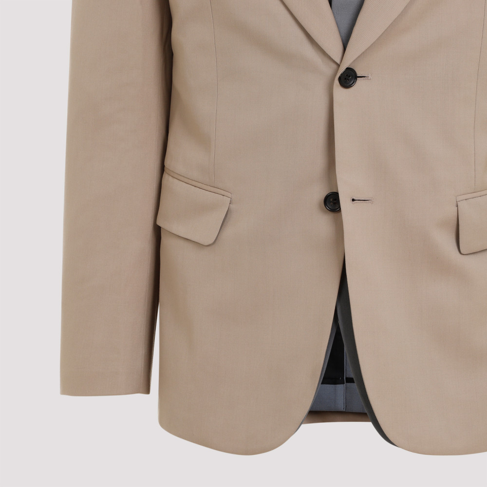Beige Regular Fit Blazer