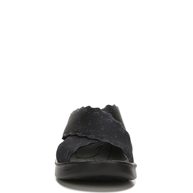 Women's Sahara Slide Sandals (Black Crochet Fabric)