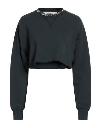 Woman Sweatshirt Charcoal Size L Cotton