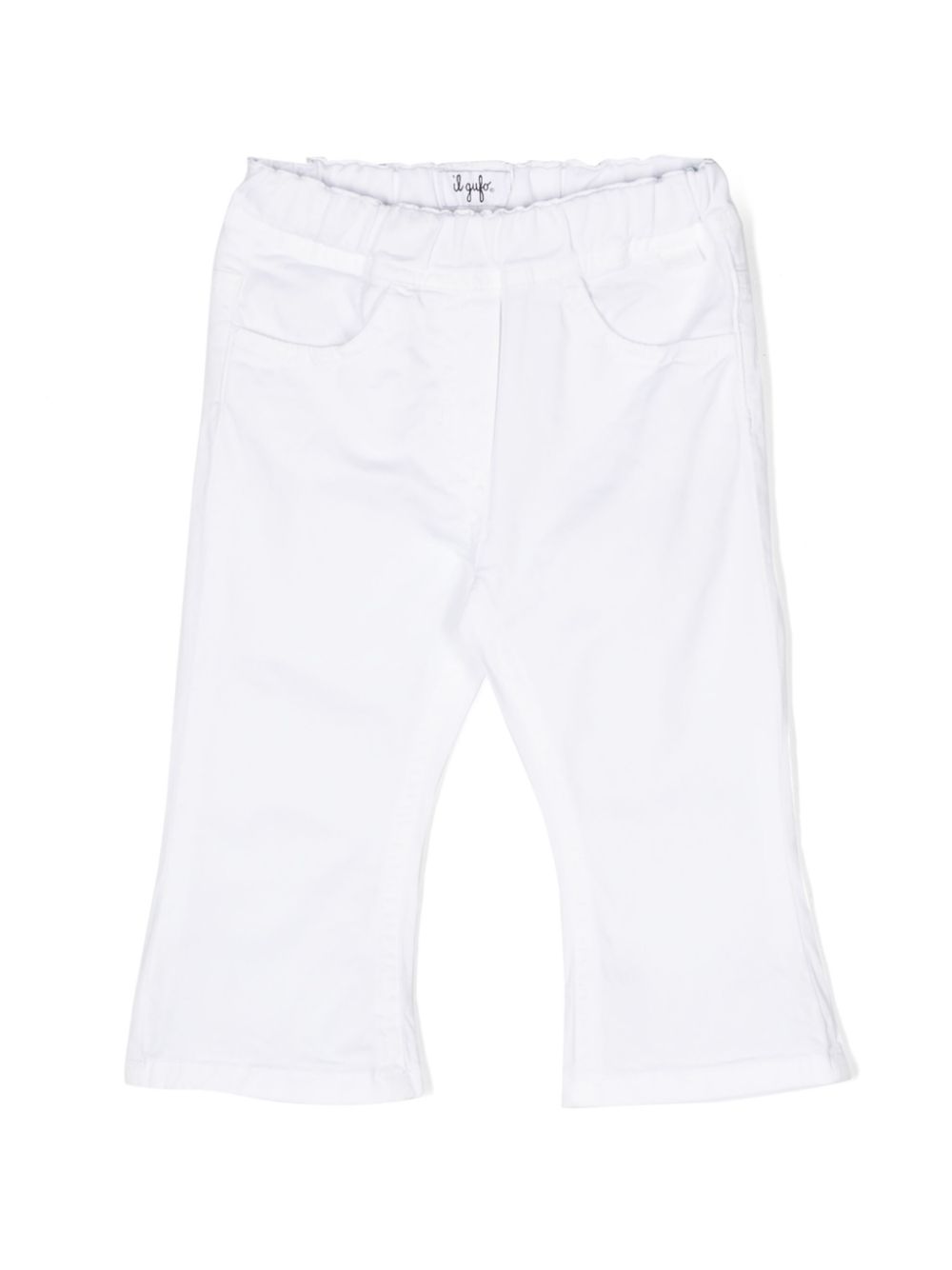 Flared cotton jeans - White