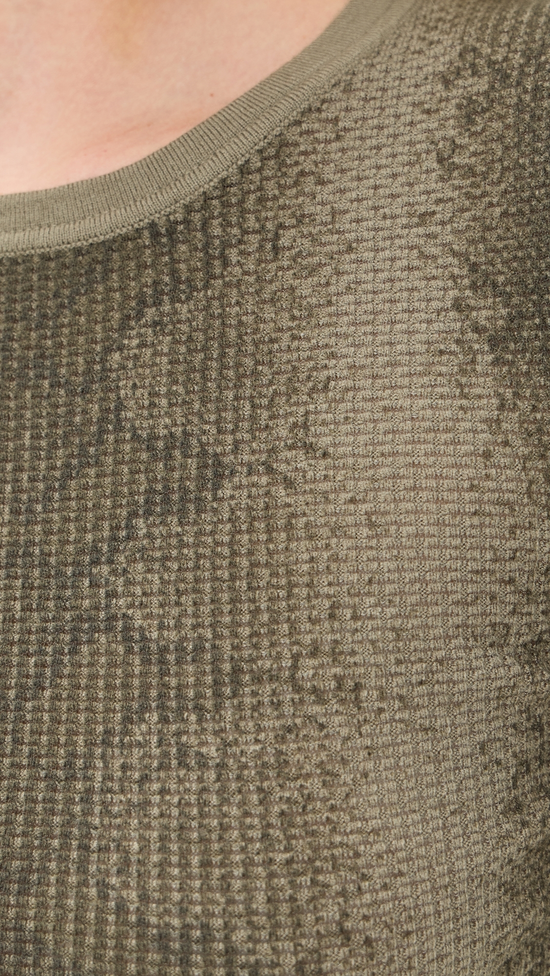 Lulu Thermal Top Olive Python