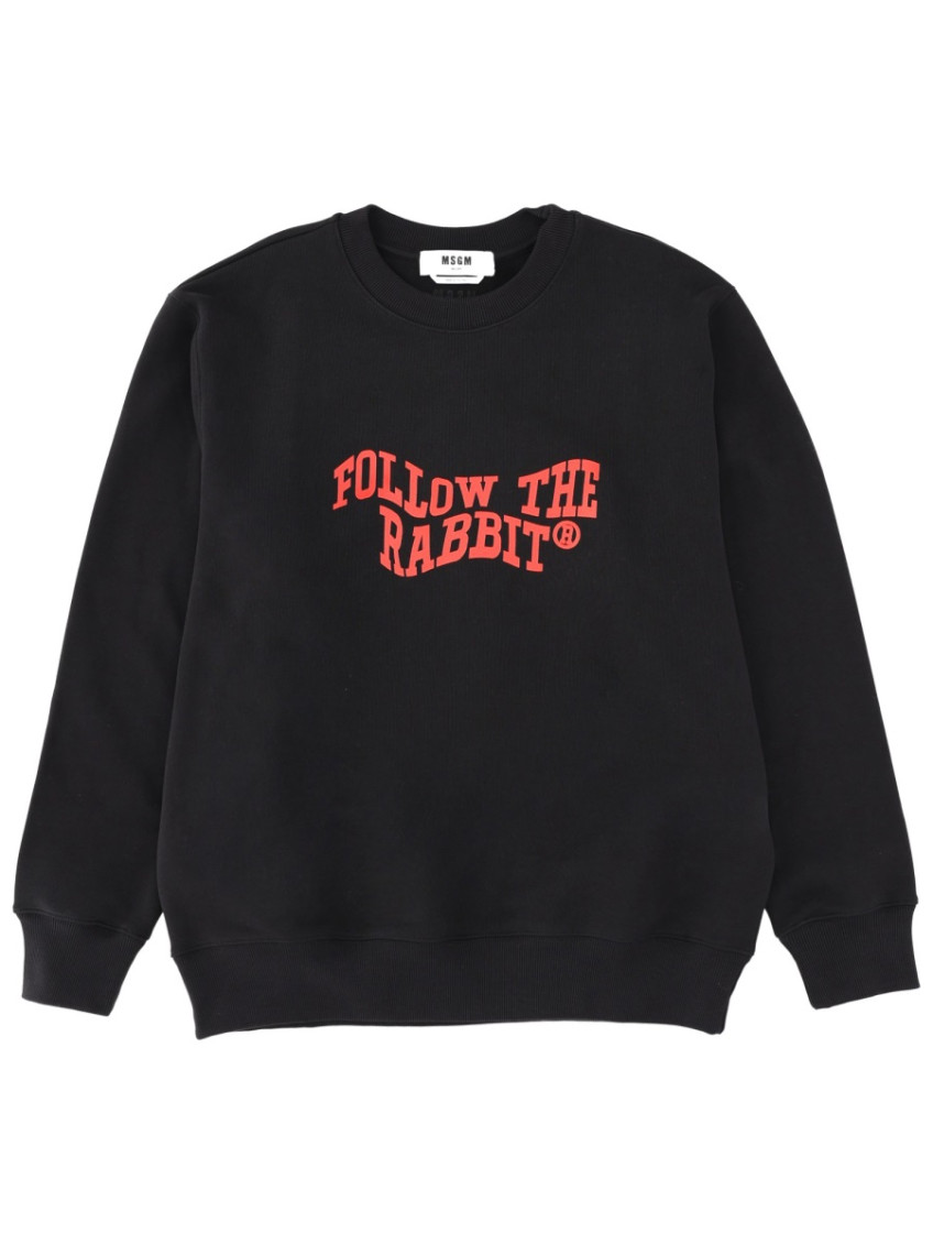 MSGM - graphic knitwear with ribbed cuffs and he