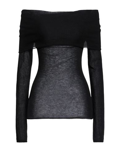 Crème Woman Turtleneck Black Size L Wool