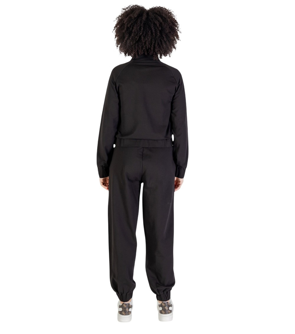 Black Cotton Logo Tracksuit