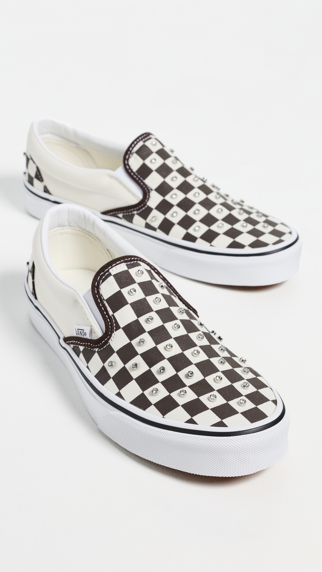 Classic Slip On Sneakers Rhinestone Demitasse W
