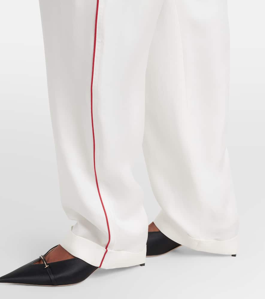 Silk twill pajama pants