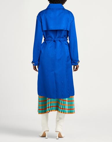 Woman Overcoat & Trench Coat Bright blue Size 10 Viscose