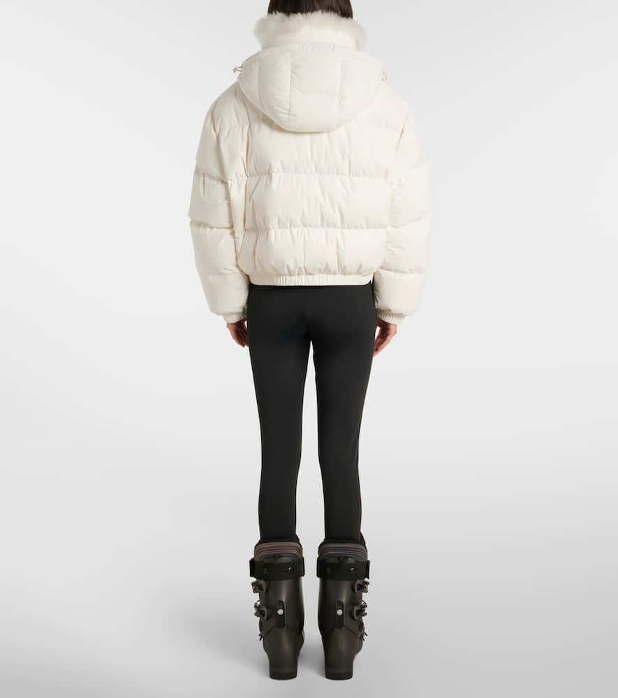 Doudoune 58cm shearling-trimmed ski jacket