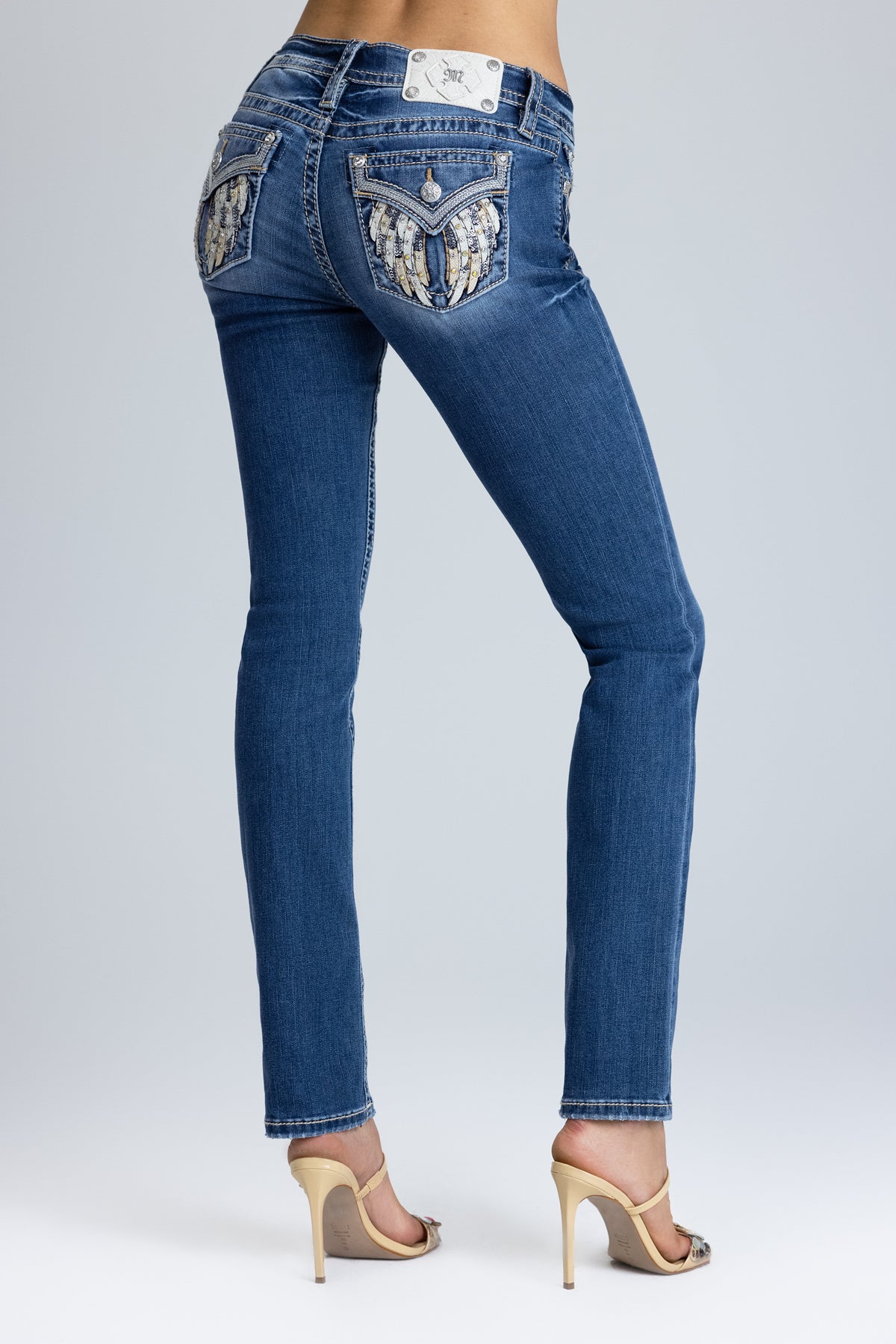 "Arissa Wing Straight Jeans