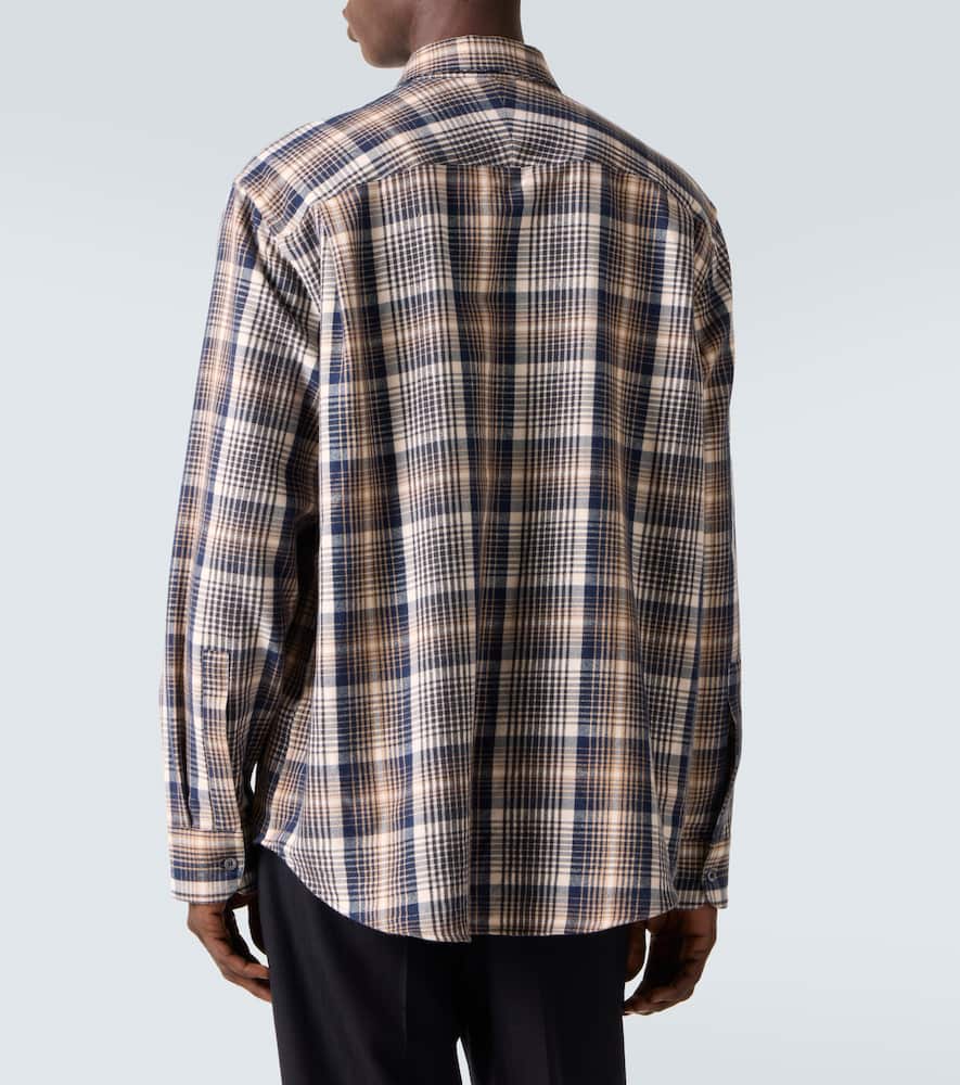 X Aaron Levine View checked cotton shirt