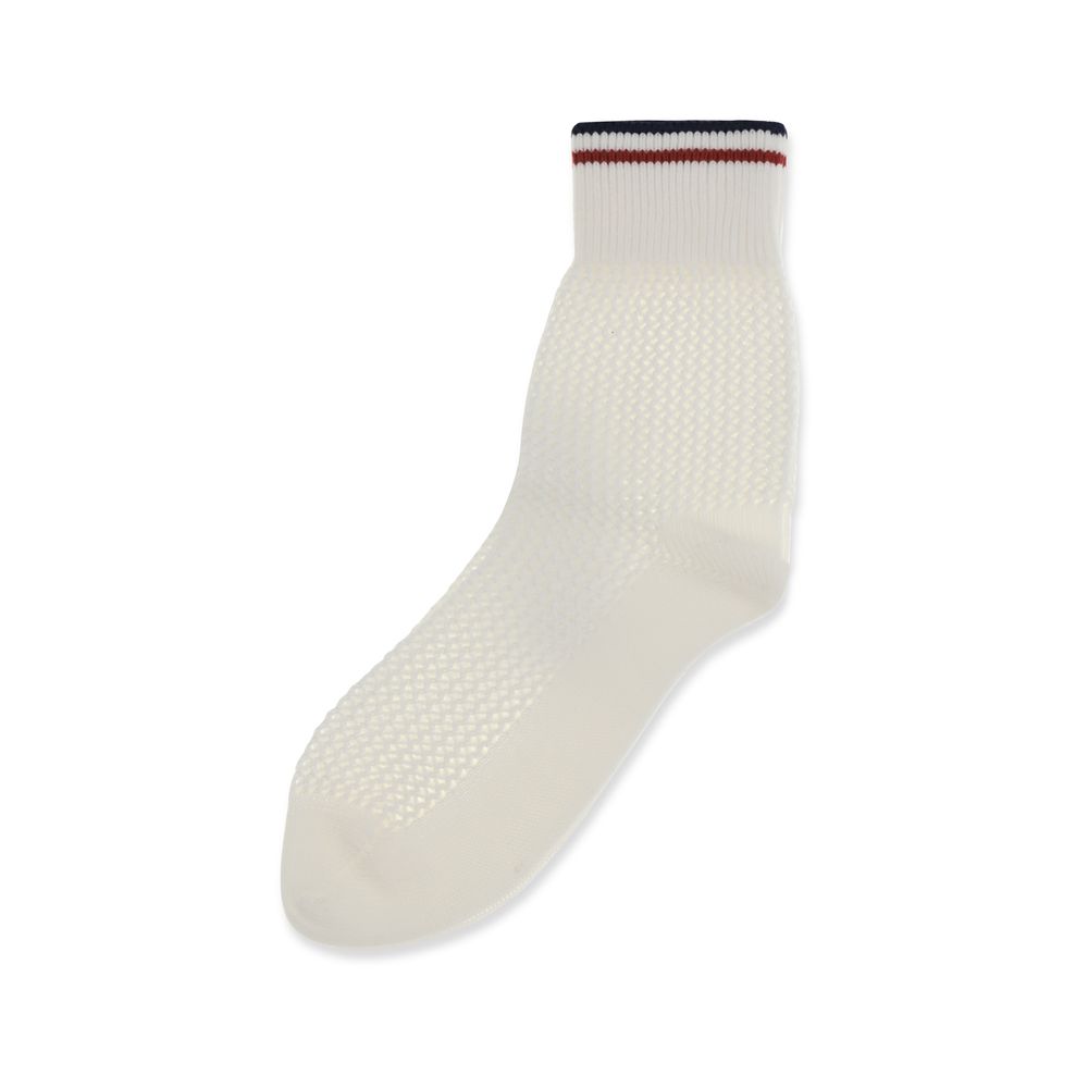 Striped Cotton Socks — White