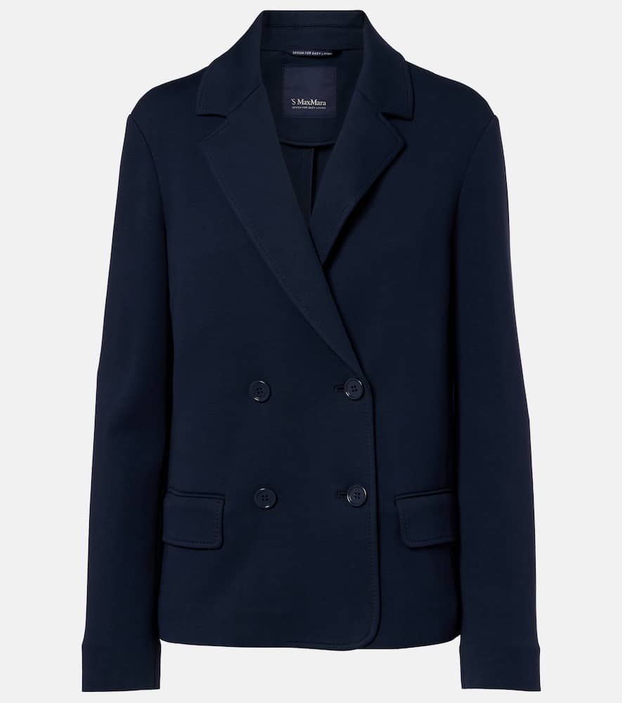 Badia double-breasted cotton-blend blazer